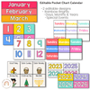 Classroom Calendar | BRIGHTS | Pocket Chart and Standard Size - Miss Jacobs Little Learners