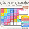 Classroom Calendar | BRIGHTS | Pocket Chart and Standard Size - Miss Jacobs Little Learners