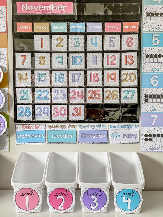 CLASSROOM CALENDAR & WEATHER DISPLAY | SPOTTY BRIGHTS - Miss Jacobs Little Learners