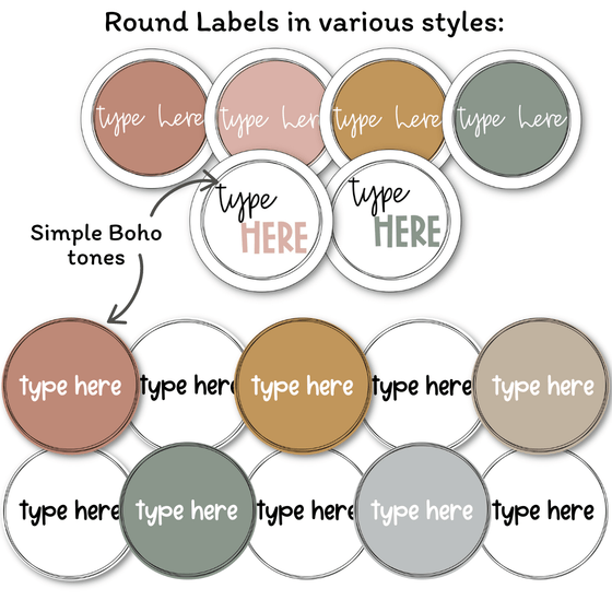 CLASSROOM LABELS | SIMPLE BOHO | EDITABLE - Miss Jacobs Little Learners