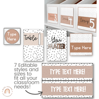 CLASSROOM LABELS | SPOTTY NEUTRALS | EDITABLE – Miss Jacobs Little Learners