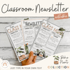 Classroom Newsletter Templates | Editable | Boho Plants Classroom Theme | Boho Vintage Retro Decor - Miss Jacobs Little Learners