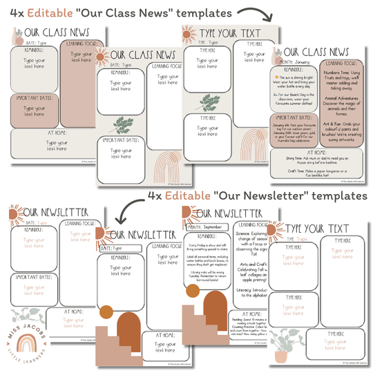 Boho Vibes Classroom Newsletter Templates