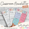 Classroom Newsletter Templates | Editable | Spotty Brights Classroom Theme | Neon Rainbow Decor - Miss Jacobs Little Learners