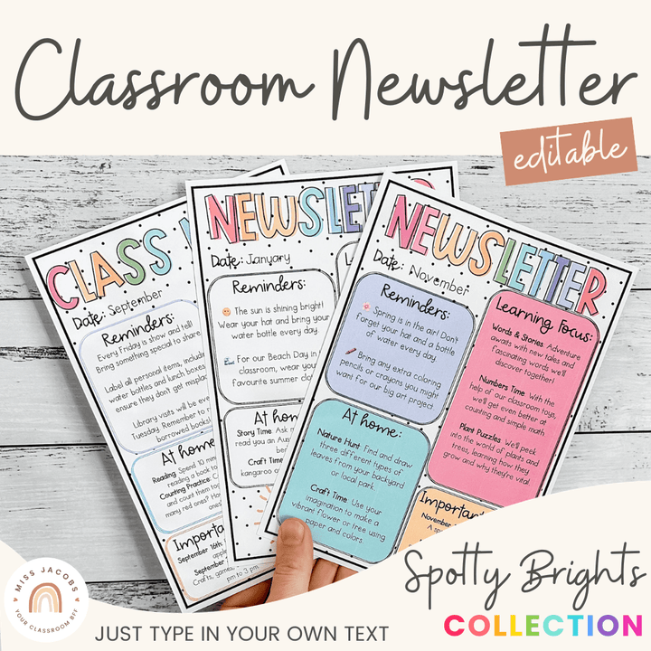 Classroom Newsletter Templates - Miss Jacobs Little Learners