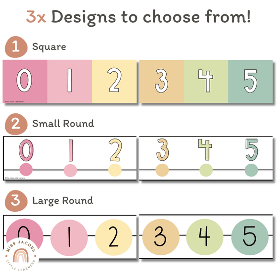 Classroom Number Line Display with Negatives | PASTELS - Miss Jacobs ...