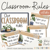 Classroom Rules Posters for Classroom Management | Boho Plants Vintage Decor | Editable - Miss Jacobs Little Learners