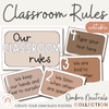 Classroom Rules Posters for Classroom Management | Ombre Neutral Calm Classroom Decor | Editable - Miss Jacobs Little Learners