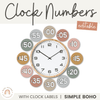CLOCK NUMBER LABELS | SIMPLE BOHO - Miss Jacobs Little Learners