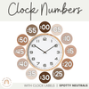 CLOCK NUMBER LABELS | SPOTTY NEUTRALS - Miss Jacobs Little Learners