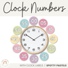 CLOCK NUMBER LABELS | SPOTTY PASTELS - Miss Jacobs Little Learners