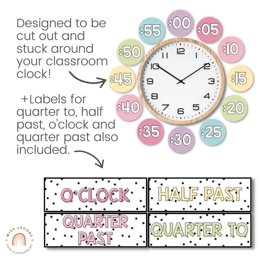 Clock Labels - Miss Jacobs Little Learners