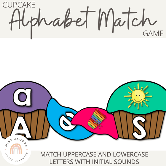 Cupcake Alphabet Match Game - Miss Jacobs Little Learners