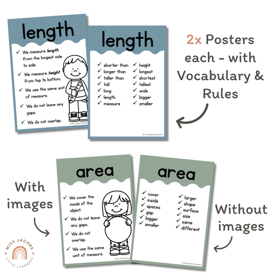 Cute Sea Life Measurement Posters - Miss Jacobs Little Learners