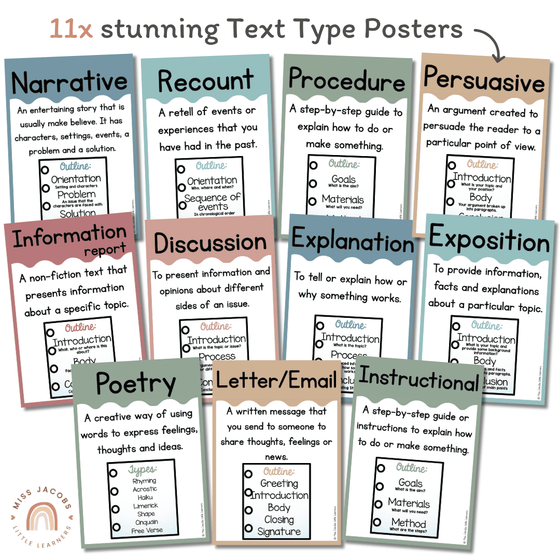 Cute Sea Life Text Type Posters - Miss Jacobs Little Learners