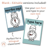Cute Sea Life Time and Clock Posters - Miss Jacobs Little Learners