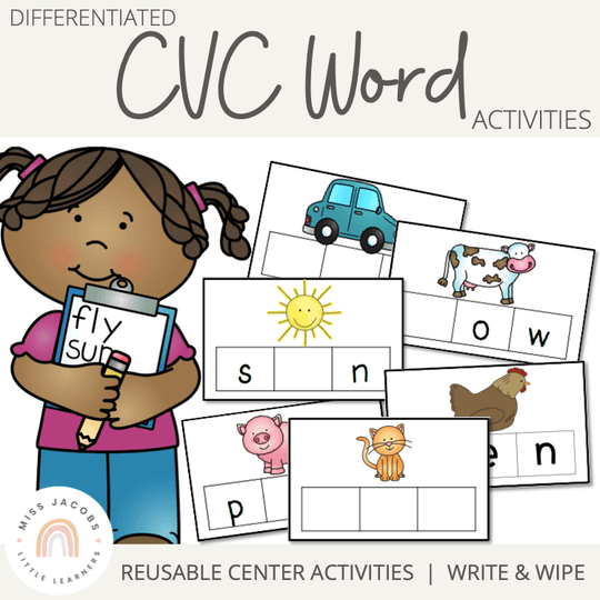 CVC Word Game {Write & Wipe}