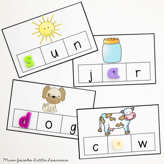 CVC Word Game {Write & Wipe} - Miss Jacobs Little Learners