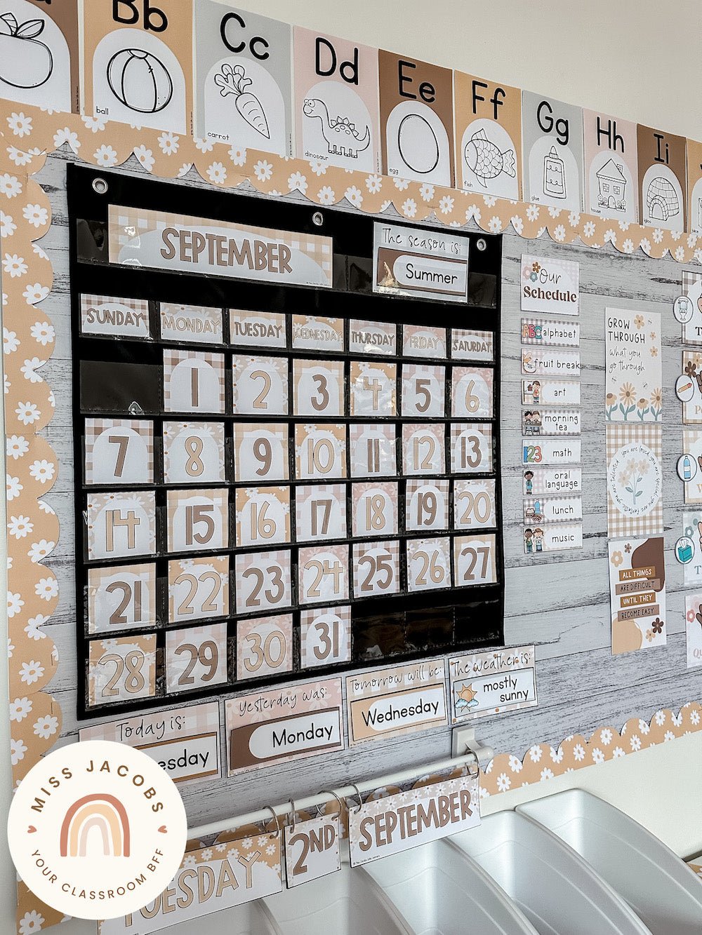 Daisy Gingham Classroom Decor Bundle Default Title Miss Jacobs
