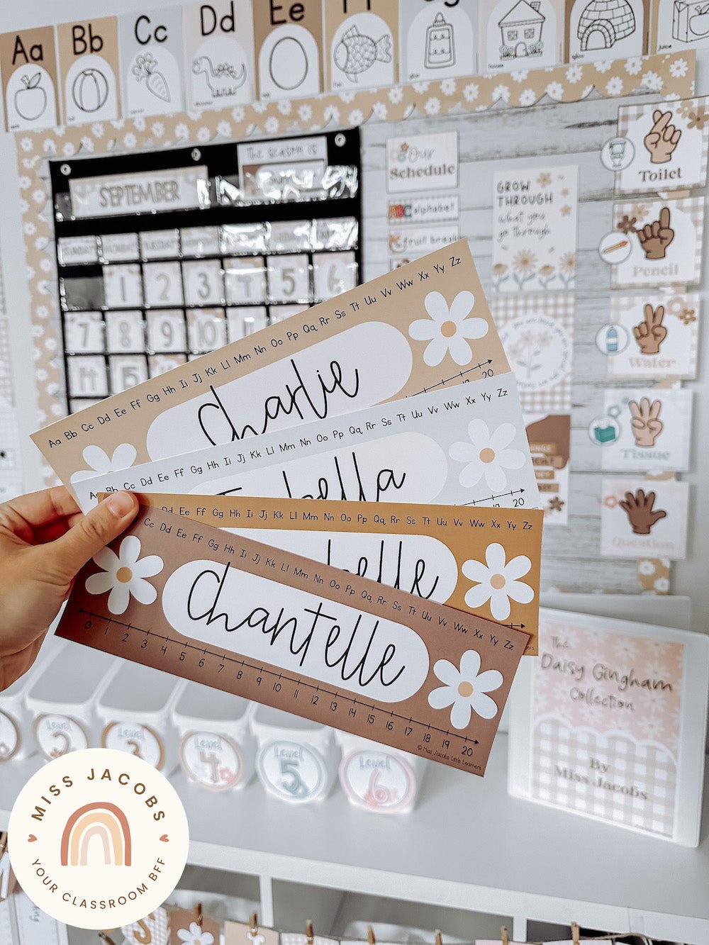 Daisy Gingham Classroom Decor Bundle Miss Jacobs Little Learners