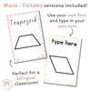 Daisy Gingham Pastels 2D Shape Posters - Miss Jacobs Little Learners