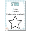 Daisy Gingham Pastels 2D Shape Posters - Miss Jacobs Little Learners