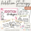 Daisy Gingham Pastels Addition Strategies Posters - Miss Jacobs Little Learners