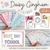 Daisy Gingham Pastels Classroom Decor Bundle | Muted Rainbow Theme | Editable - Miss Jacobs Little Learners