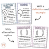 Daisy Gingham Pastels Punctuation Posters - Miss Jacobs Little Learners
