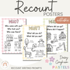 Daisy Gingham Pastels Recount Writing Posters and Prompts - Miss Jacobs Little Learners