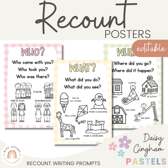 Recount Posters - Daisy Gingham Pastels Theme