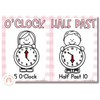 Daisy Gingham Pastels Time and Clock Posters - Miss Jacobs Little Learners