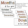 DAYS AND MONTHS | SPOTTY BOHO | EDITABLE - Miss Jacobs Little Learners