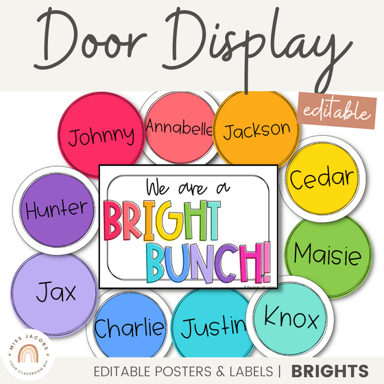Door Display | Brights Classroom Decor - Miss Jacobs Little Learners