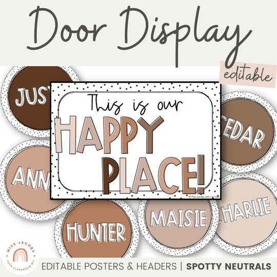 Door Display | SPOTTY NEUTRALS | Editable