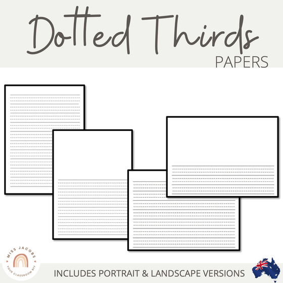 Dotted Thirds Papers: Portrait & Landscape - Miss Jacobs Little Learners