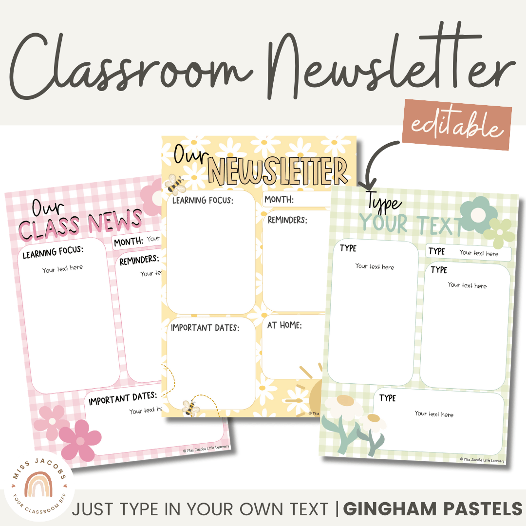 Classroom Newsletter Templates - Miss Jacobs Little Learners