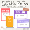 Editable Classroom Posters | Brights Classroom Decor - Miss Jacobs Little Learners