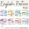 ENGLISH POSTERS BUNDLE | RAINBOW BRIGHTS - Miss Jacobs Little Learners