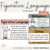 Figurative Language Posters | Editable | Neutral Color Palette - Miss Jacobs Little Learners