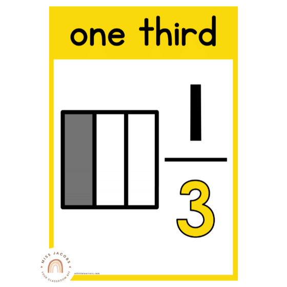 Color One Third One Third Fraction