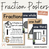 Fraction Posters | Rustic BOHO PLANTS decor - Miss Jacobs Little Learners