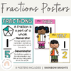 Fractions Posters | Rainbow Theme - Miss Jacobs Little Learners