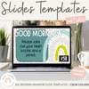 Google Slides Templates with timers Modern Rainbow | Calm Colors Classroom Decor - Miss Jacobs Little Learners