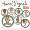 Hand Signals for Classroom | MODERN JUNGLE | Editable Classroom Decor - Miss Jacobs Little Learners