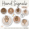 Hand Signals Posters | OMBRE NEUTRALS Classroom Decor | EDITABLE - Miss Jacobs Little Learners