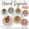 Hand Signals Posters | SIMPLE BOHO | EDITABLE - Miss Jacobs Little Learners