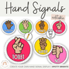 Hand Signals Posters | SPOTTY BRIGHTS Classroom Decor | EDITABLE - Miss Jacobs Little Learners