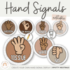 Hand Signals Posters | SPOTTY NEUTRALS Classroom Decor | EDITABLE - Miss Jacobs Little Learners