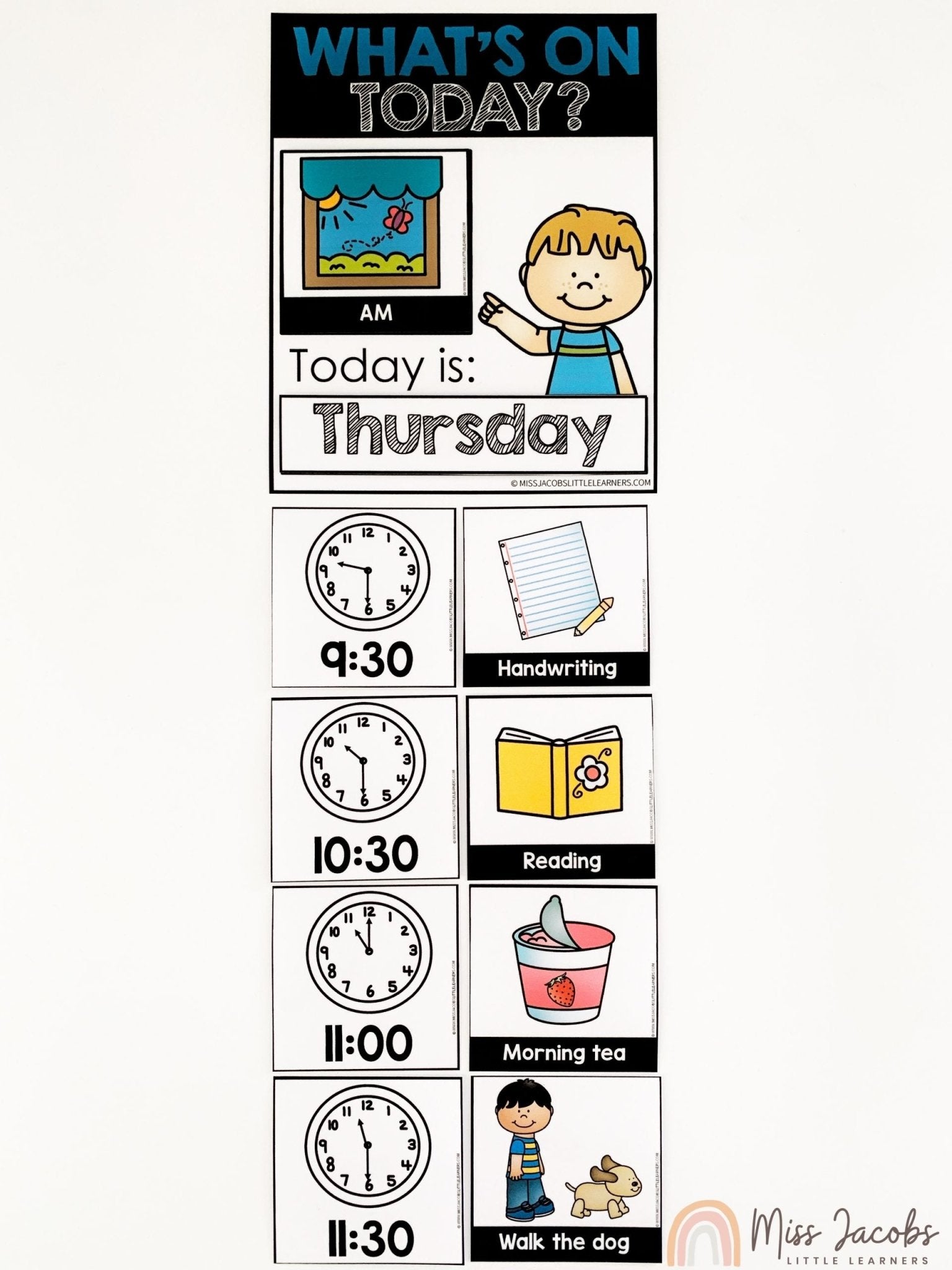 Home Routines and Daily Schedule Cards – Miss Jacobs Little Learners
